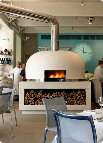 The oven at the open plan kitchen, © River Café